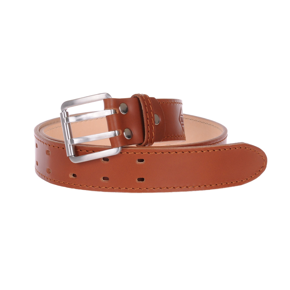 Classic double stitched leather double-prong belt | Tlusty & Co.